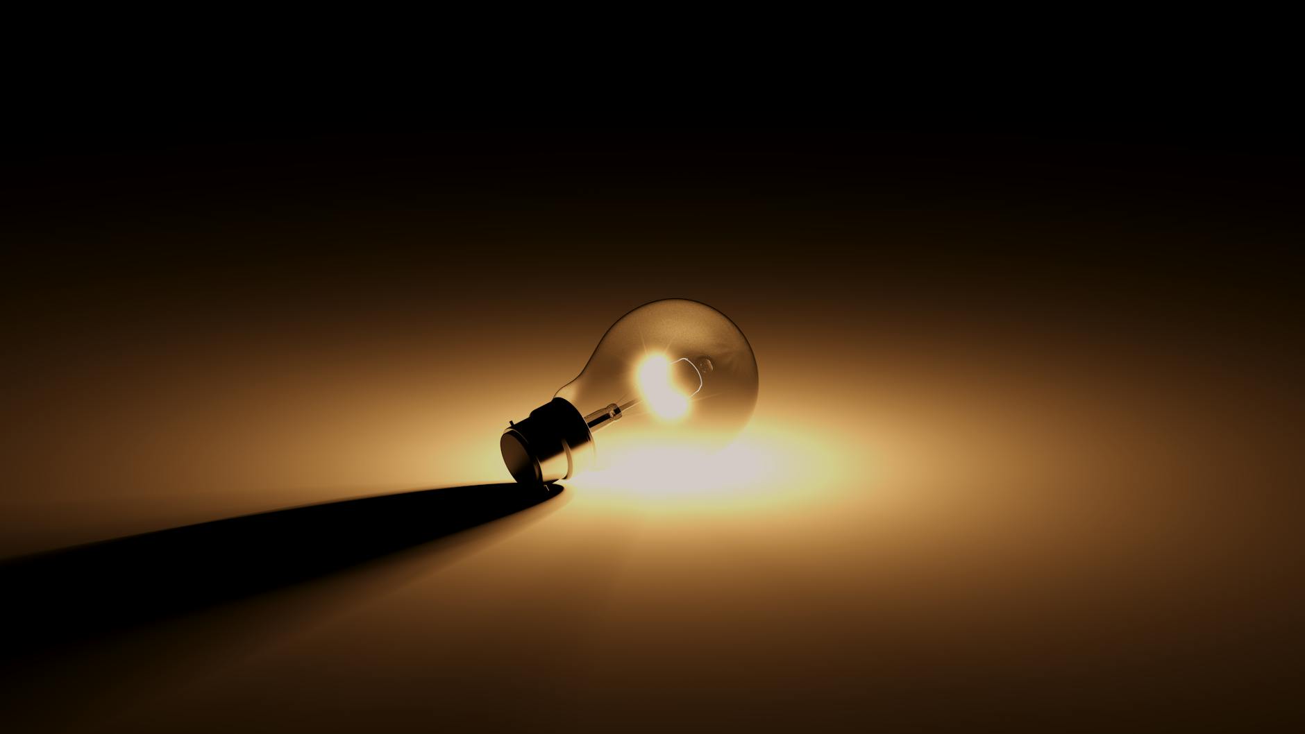 light bulb turned on